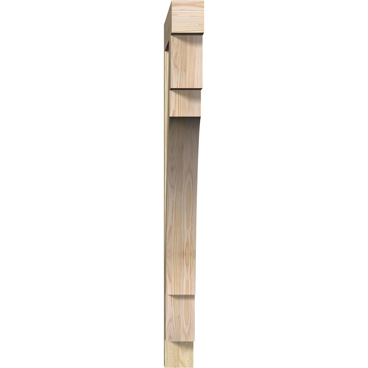 Ekena Millwork Merced Block Rough Sawn Bracket, Douglas Fir, 4"W x 36"D x 48"H BKT04X36X48MRC05RDF - alternate 4